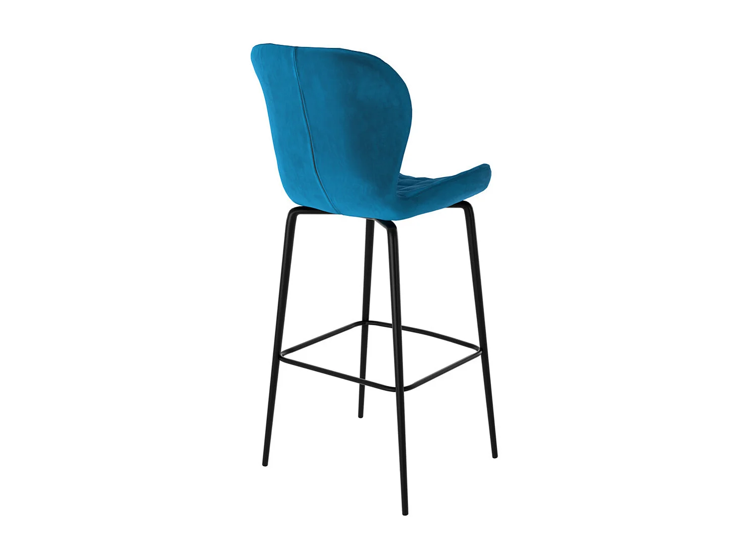 Set di 2 sgabelli da bar 75 cm in velluto blu - Mazzia