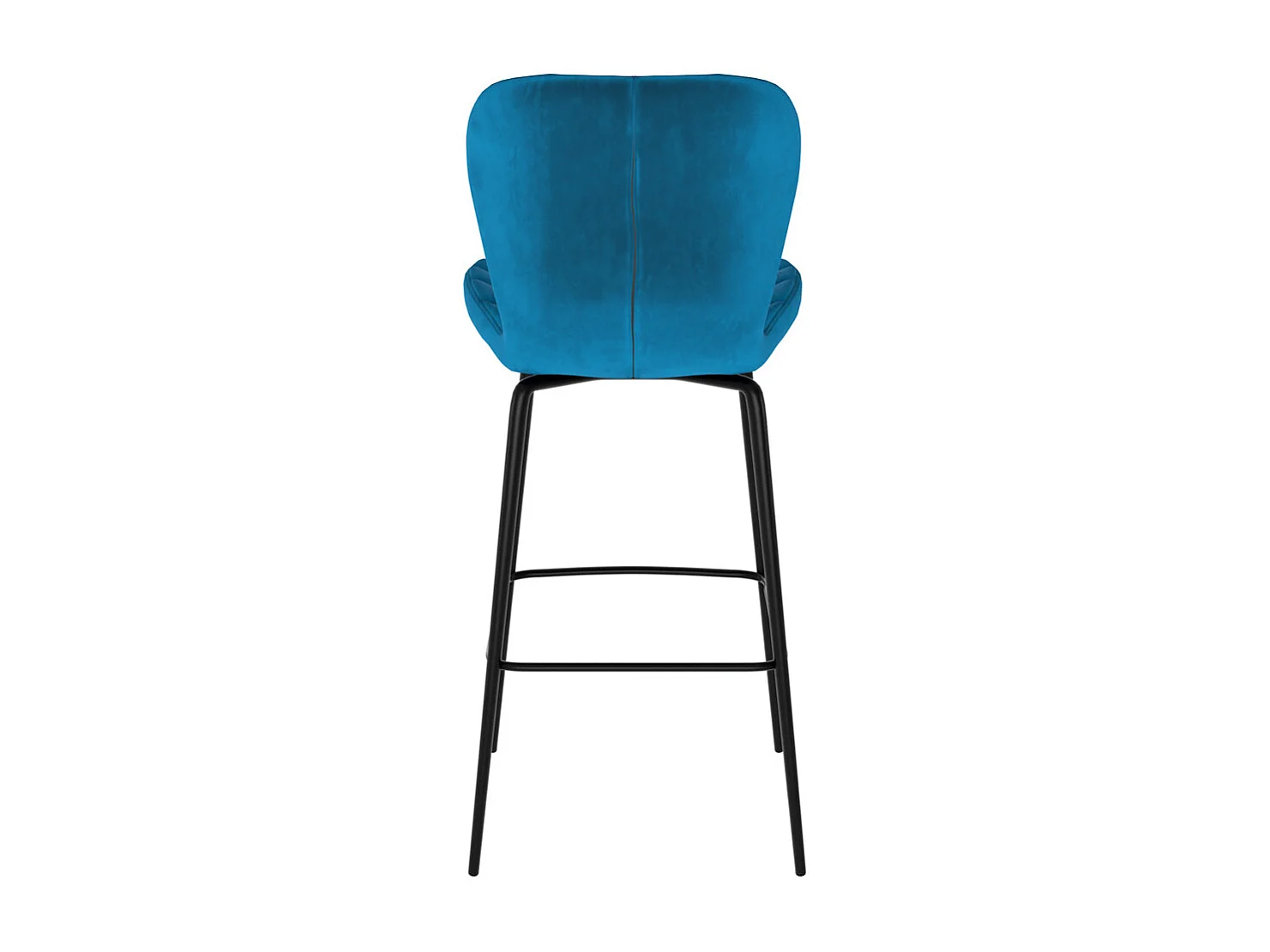 Lot de 2 chaises de bar 75 cm en velours bleu - Mazzia