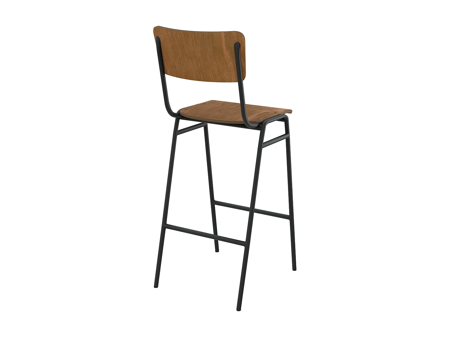 Lot de 2 chaises de bar 75 cm en bois - Clem