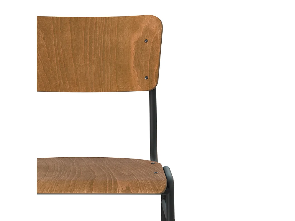 Lot de 2 chaises de bar 75 cm en bois - Clem