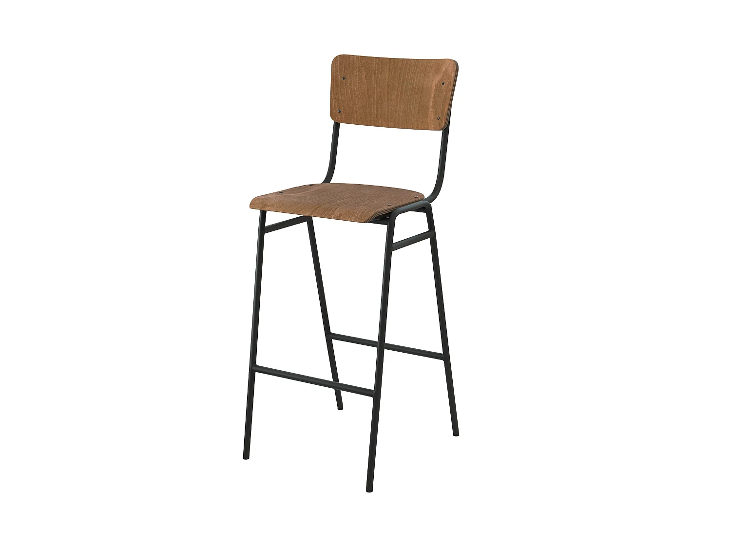 Set de 2 sillas de bar de madera 75 cm - Clem