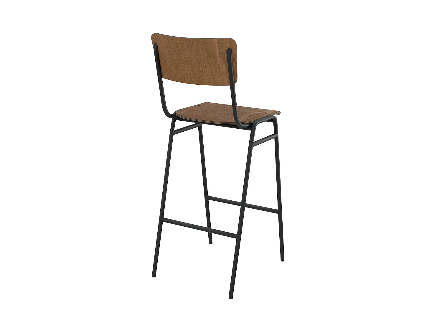 Set de 2 sillas de bar de madera 75 cm - Clem