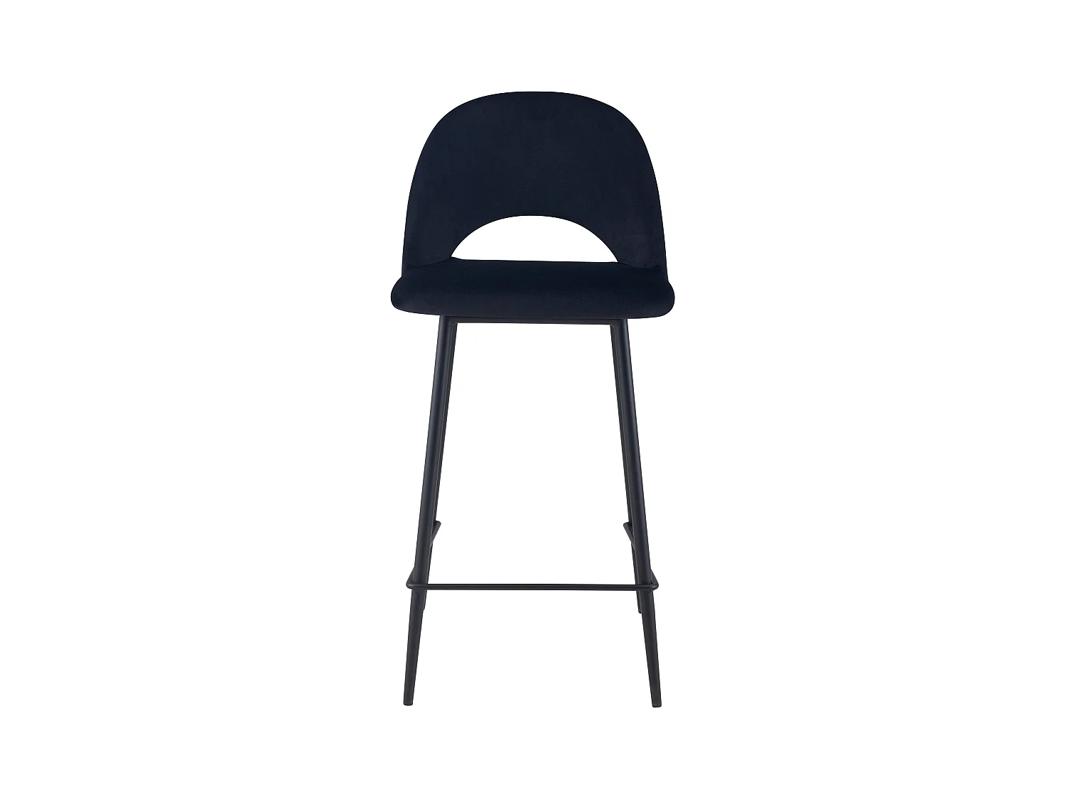 Set di 2 sedie per isola centrale in velluto nero 65 cm - Pénélope