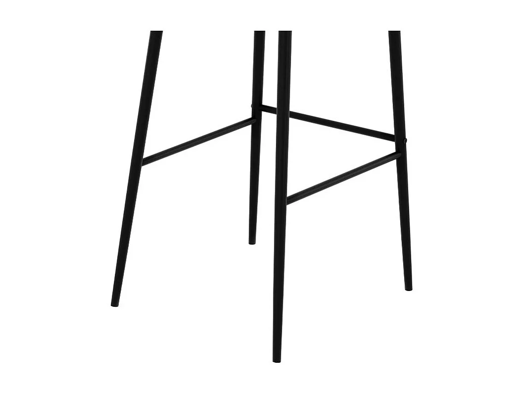 Lot de 2 chaises de bar en velours rose 75 cm - Rosy