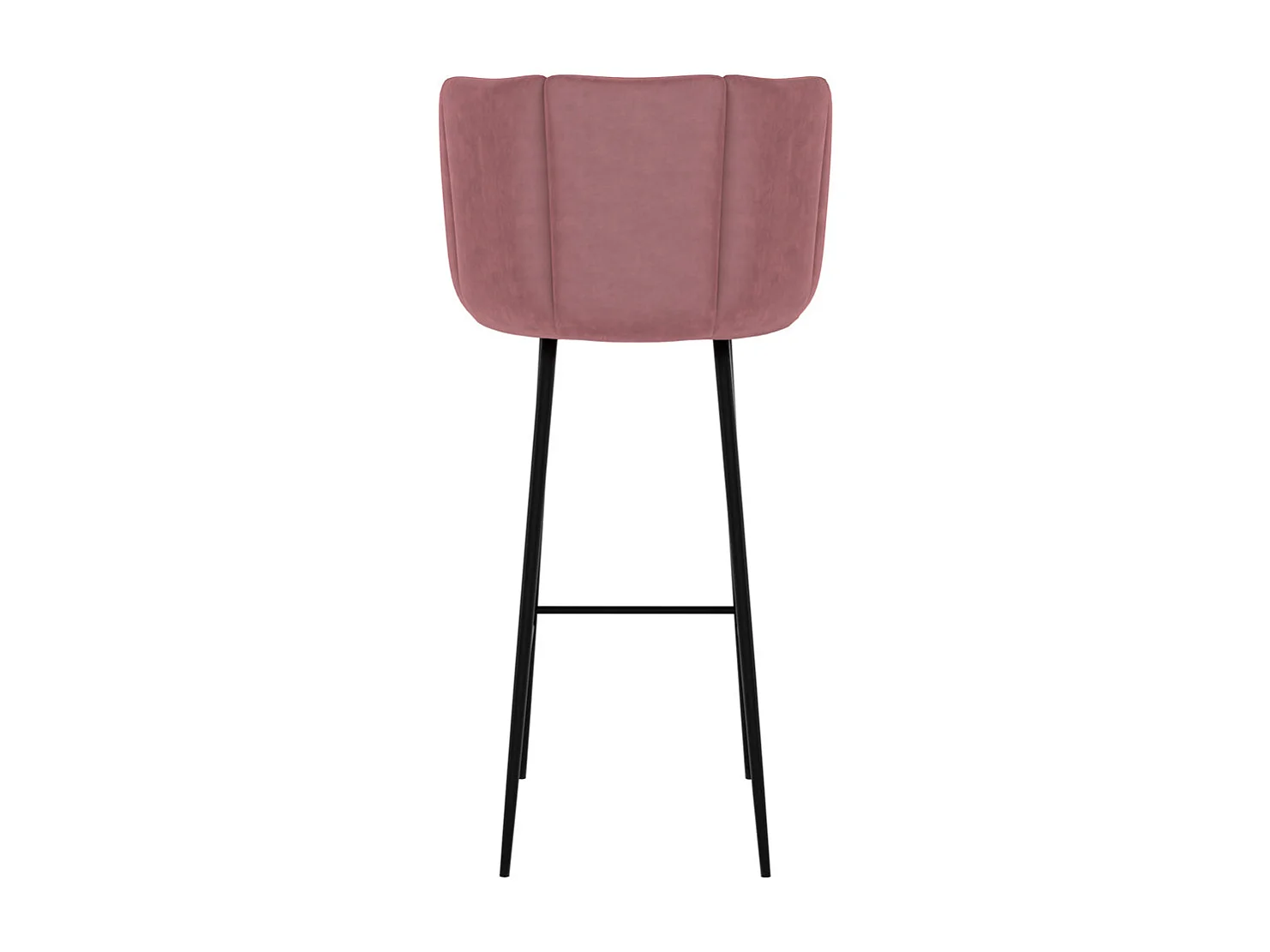 Lot de 2 chaises de bar en velours rose 75 cm - Rosy