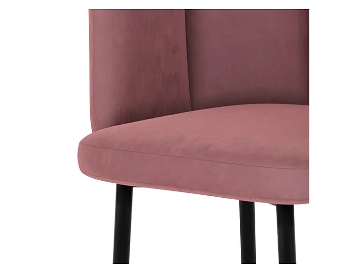 Set de 2 sillas de bar de terciopelo rosa - Rosy