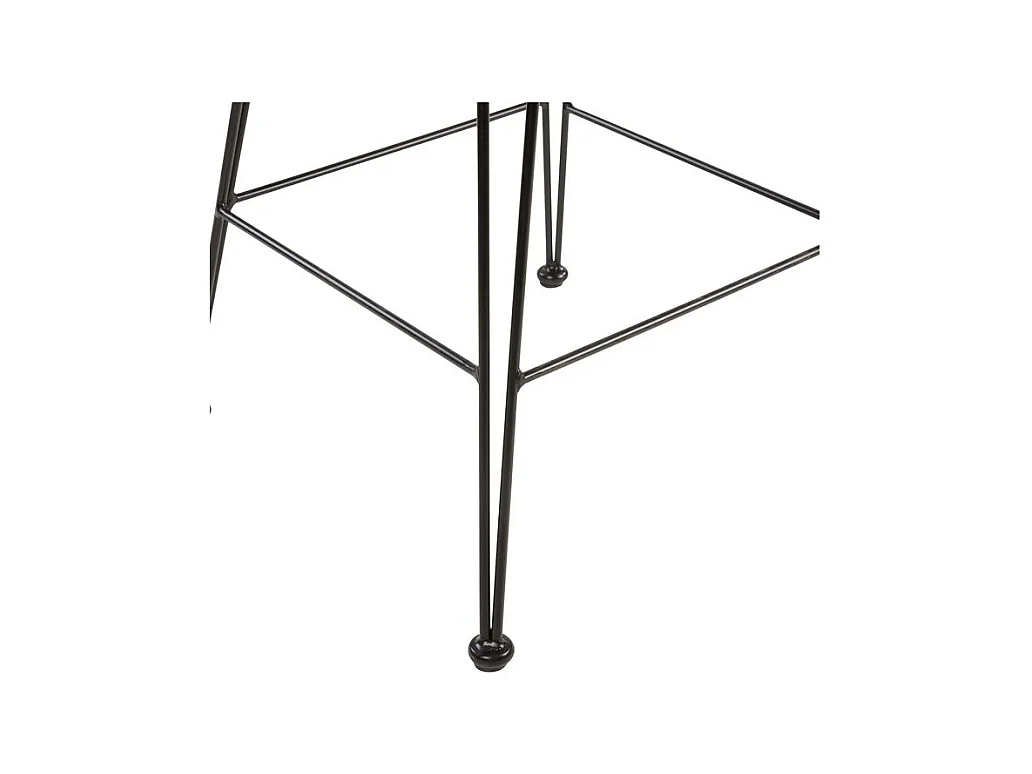 Set de 2 taburetes para isla de cocina en resina tejida negra 63 cm - Jigani