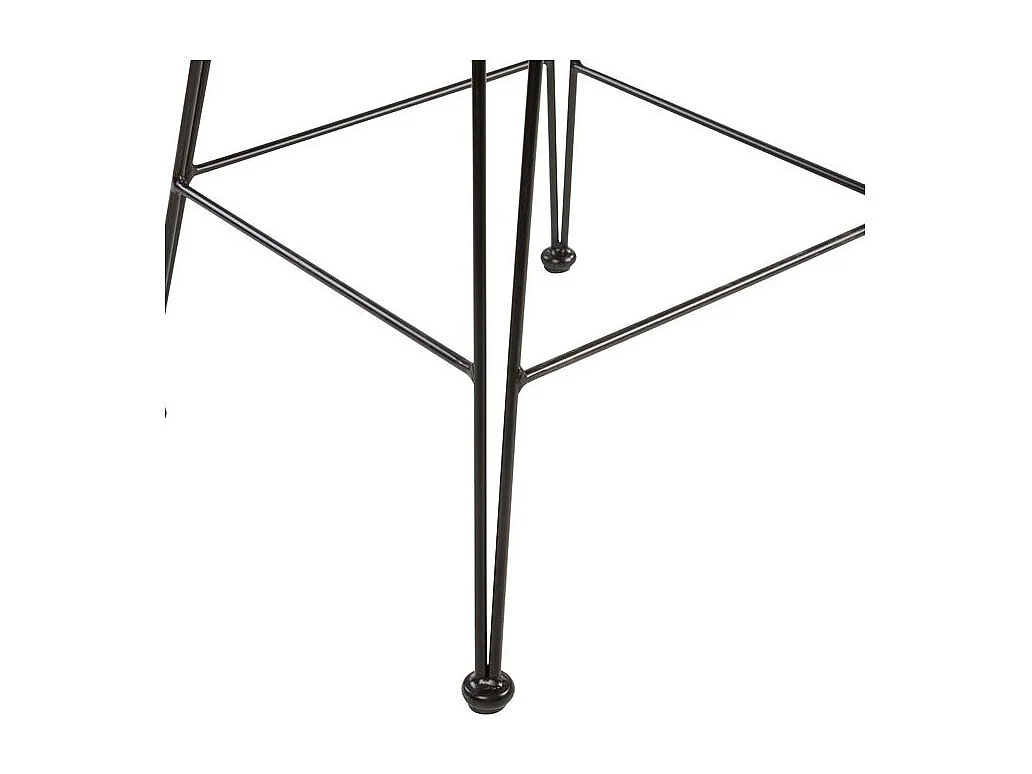 Lot de 2 chaises de bar mi-hauteur 63 cm en résine tressée noire - Jigani