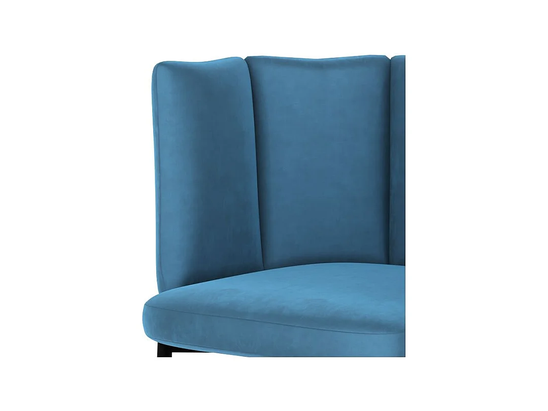 Set de 2 sillas para isla de cocina de terciopelo azul 65 cm - Rosy