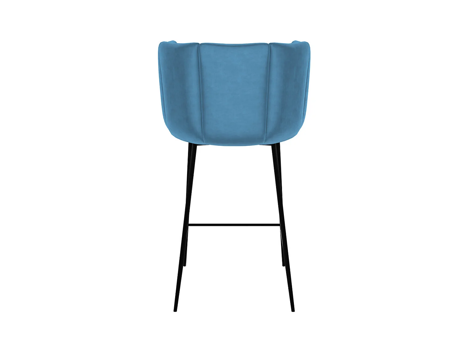 Set de 2 sillas para isla de cocina de terciopelo azul 65 cm - Rosy