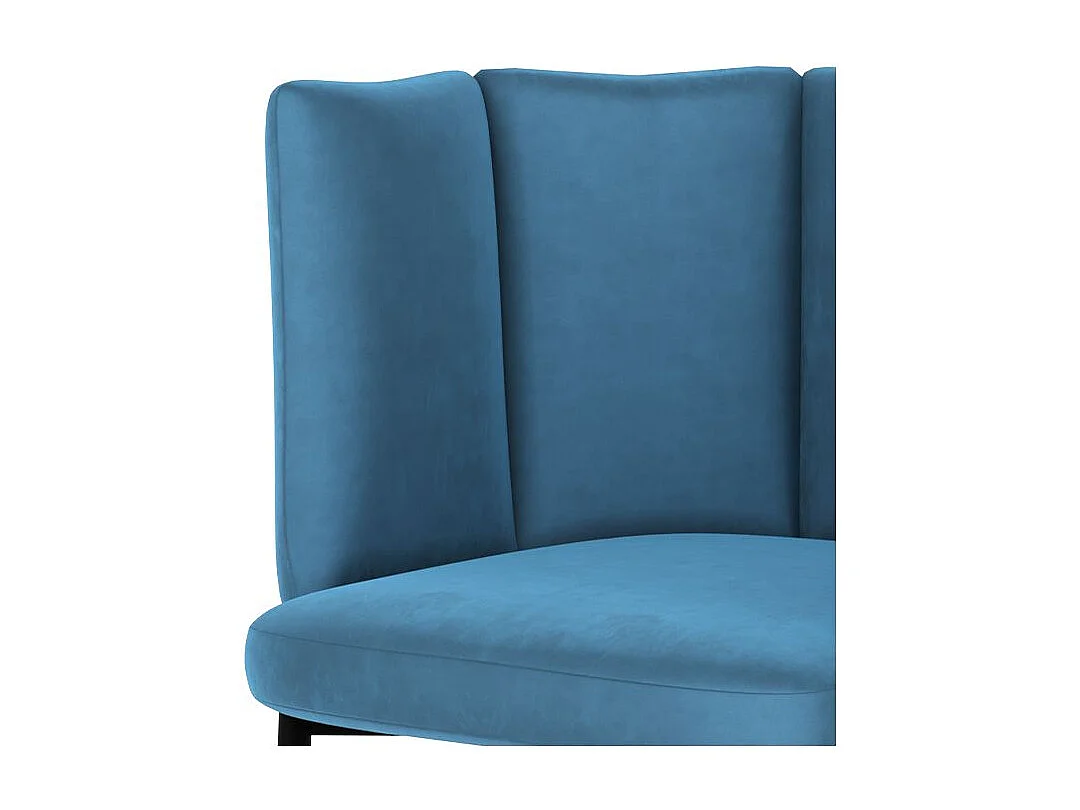 Lot de 2 chaises pour îlot central 67 cm en velours bleu - Rosy