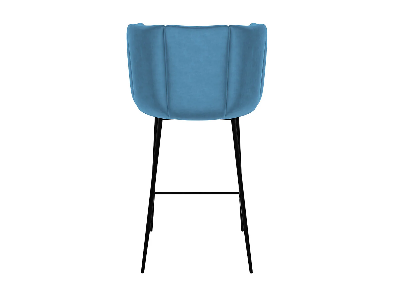 Lot de 2 chaises pour îlot central 67 cm en velours bleu - Rosy