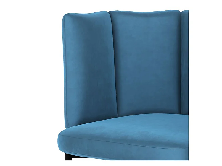 Set di 2 sedie per isola centrale 67 cm in velluto blu - Rosy