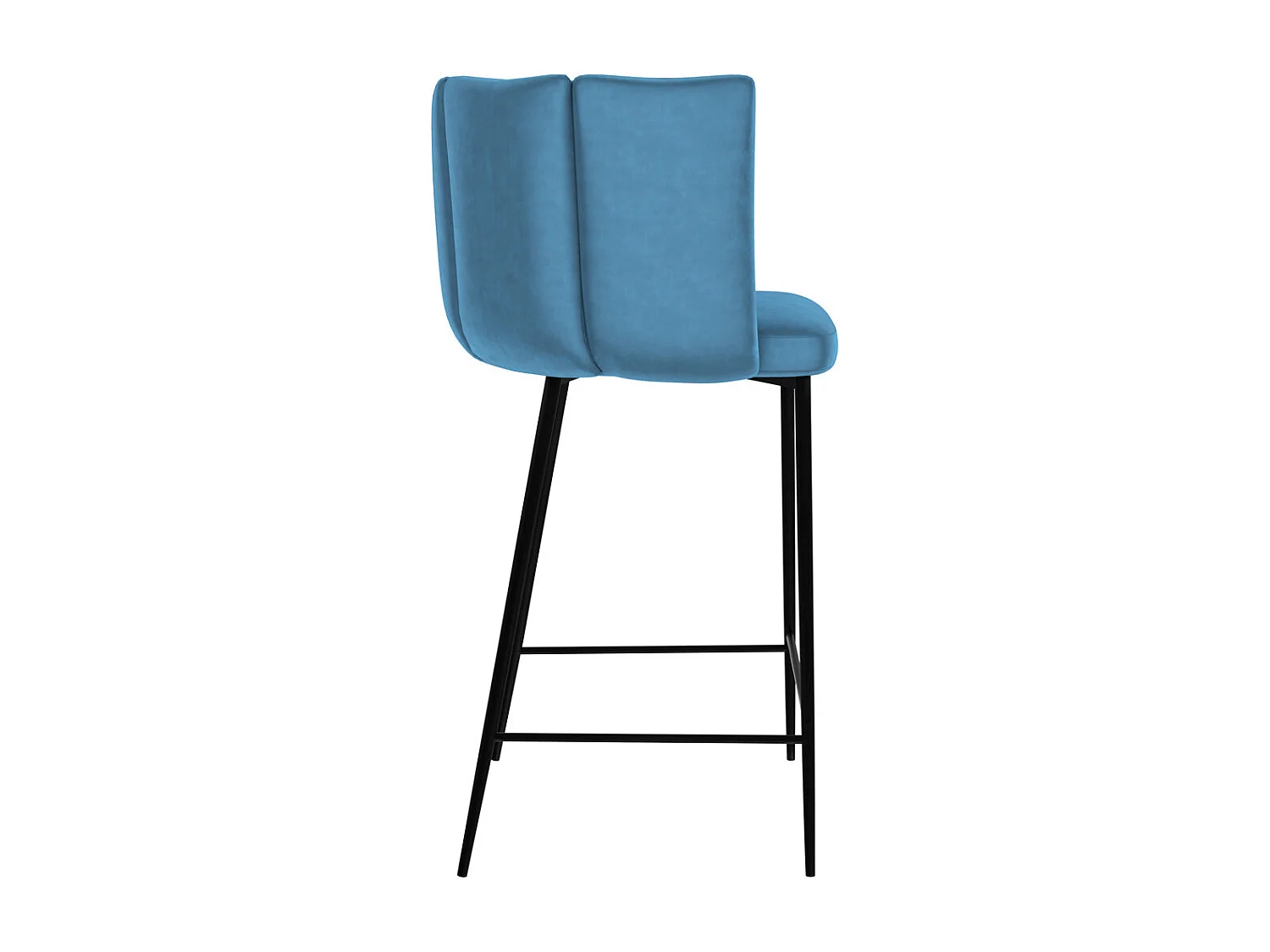 Set di 2 sedie per isola centrale 67 cm in velluto blu - Rosy