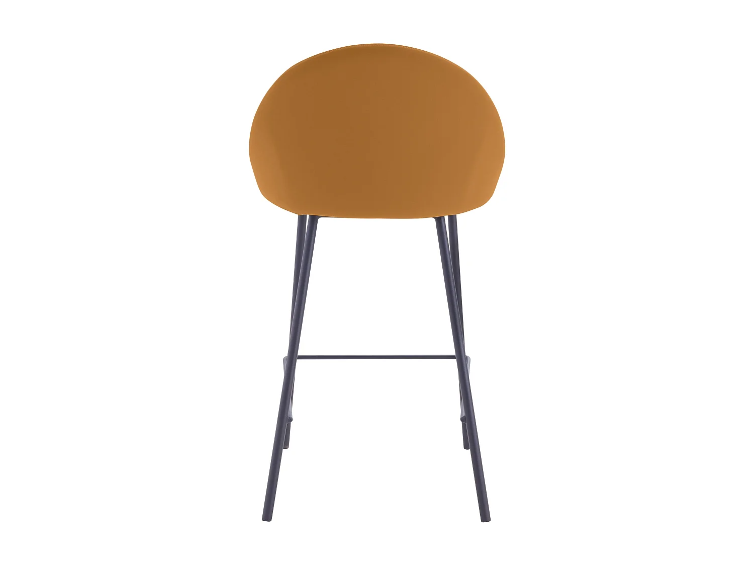 Lot de 2 chaises pour îlot central 65 cm en cuir synthétique cannelle - Misty