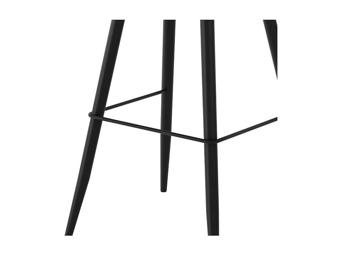 Set de 2 sillas de bar de cuero sintético marrón 76 cm - Texas