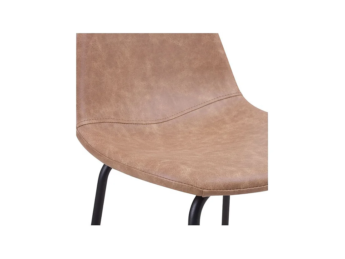 Set di 2 sedie per isola centrale marrone chiaro 65 cm - Henrik