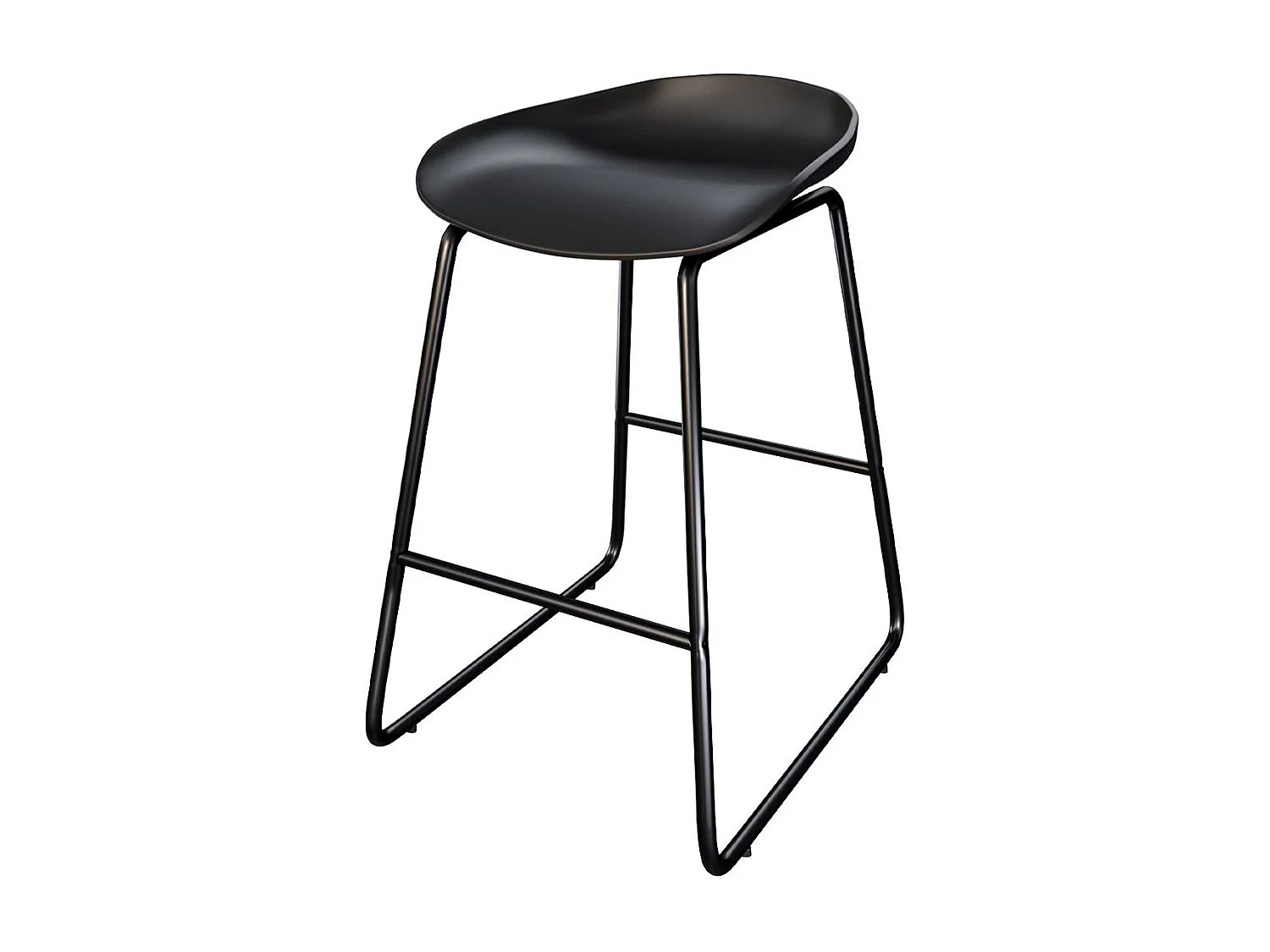 Lot de 2 chaises pour îlot central H65,5 cm noires - Yoshi