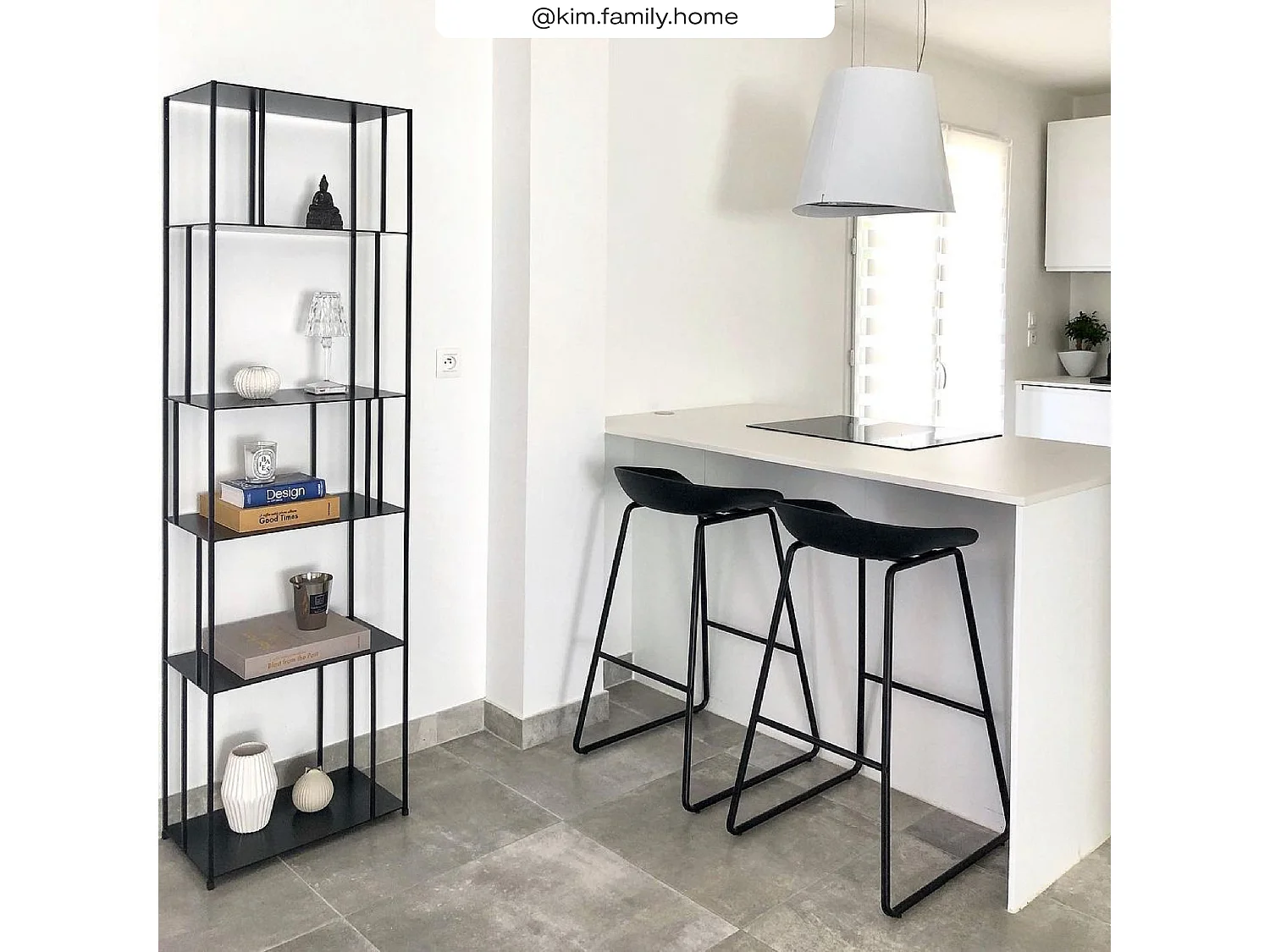 Set di 2 sedie per isola centrale H65,5 cm nere - Yoshi