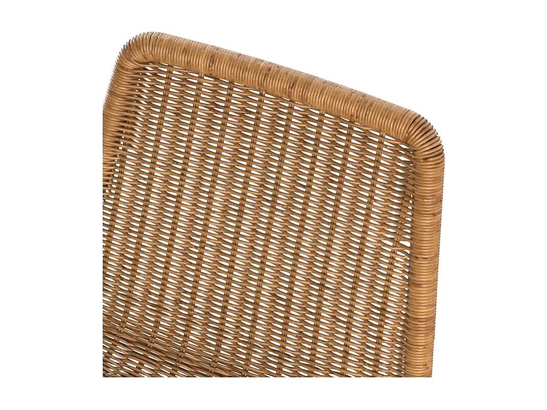 Set de 2 sillas de bar de resina tejida marrón 76 cm - Mandya