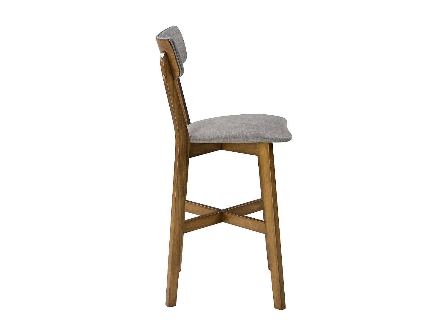 Lot de 2 chaises pour îlot central 68 cm en tissu gris foncé - Elmer