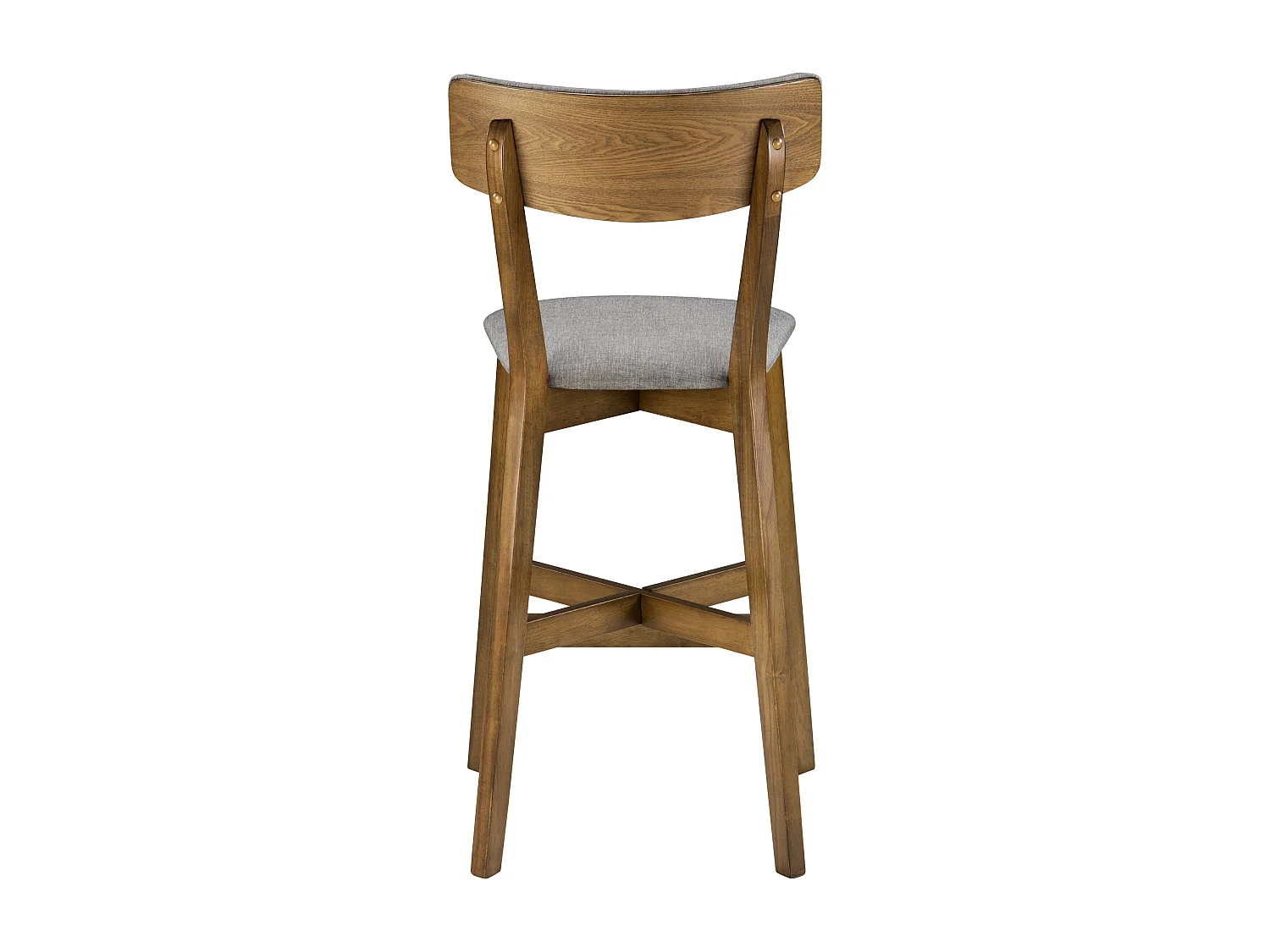 Lot de 2 chaises pour îlot central 68 cm en tissu gris foncé - Elmer