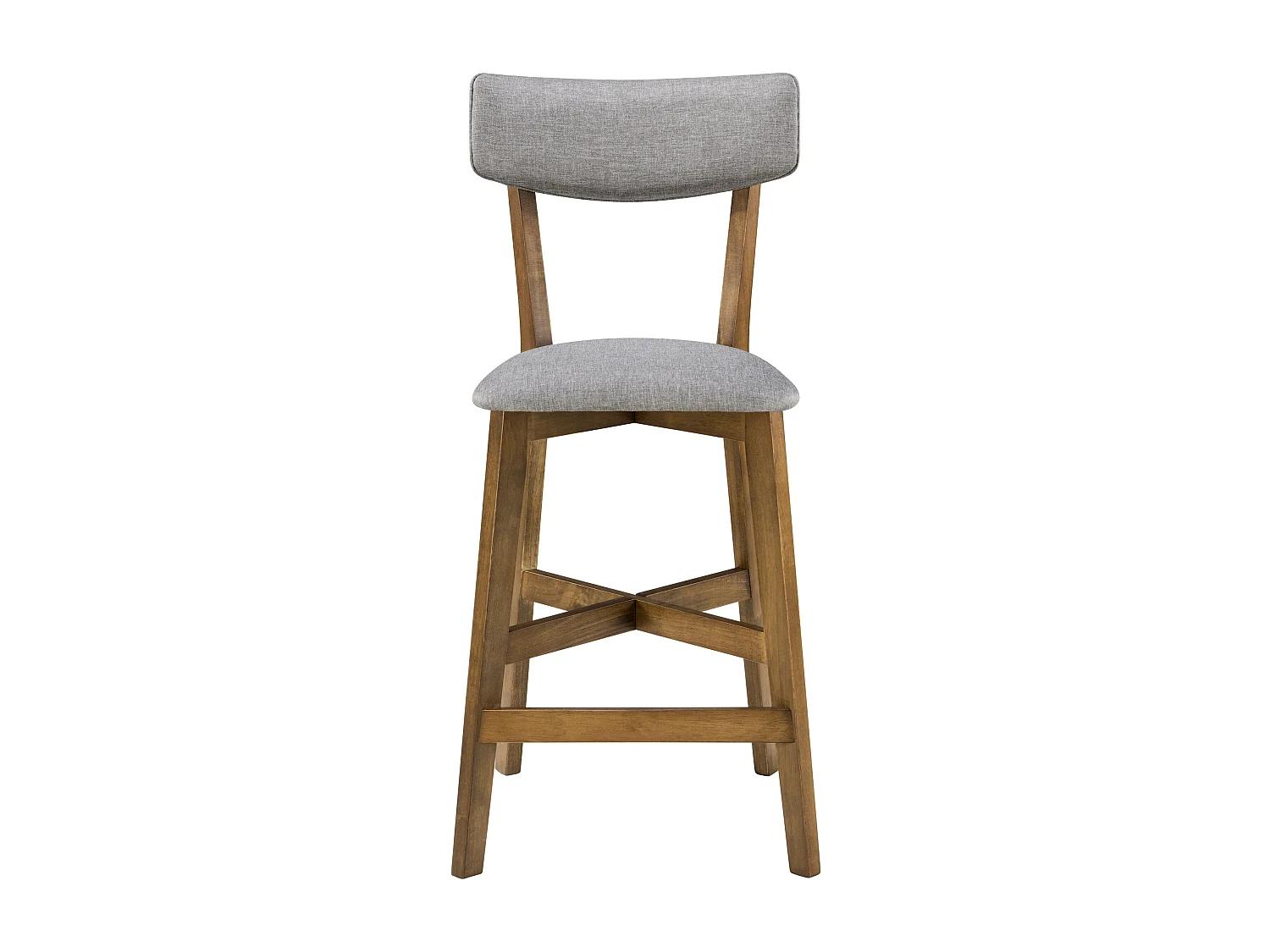 Lot de 2 chaises pour îlot central 68 cm en tissu gris foncé - Elmer