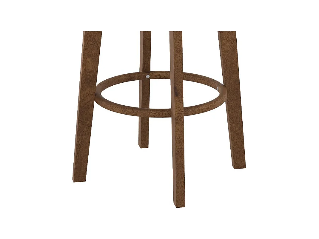 Lot de 2 tabourets pour îlot central 66 cm en cuir synthétique noir - Vahina