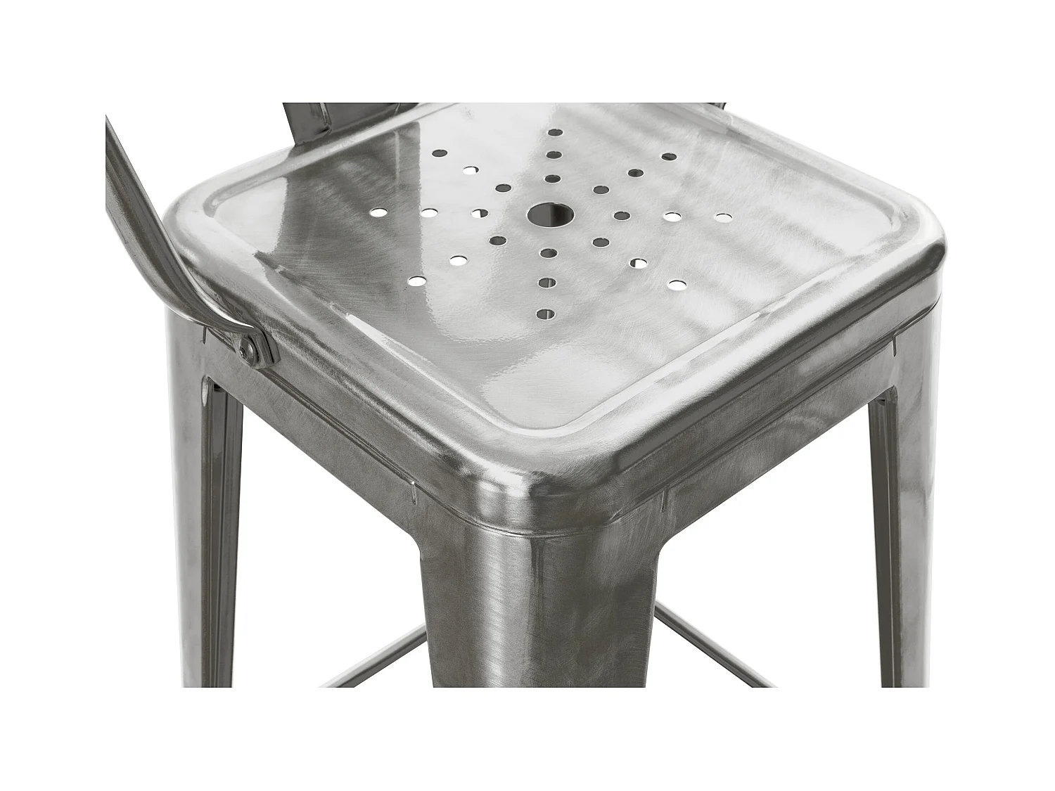 Set di 2 sedie per isola centrale in metallo cromato 67 cm - Indus