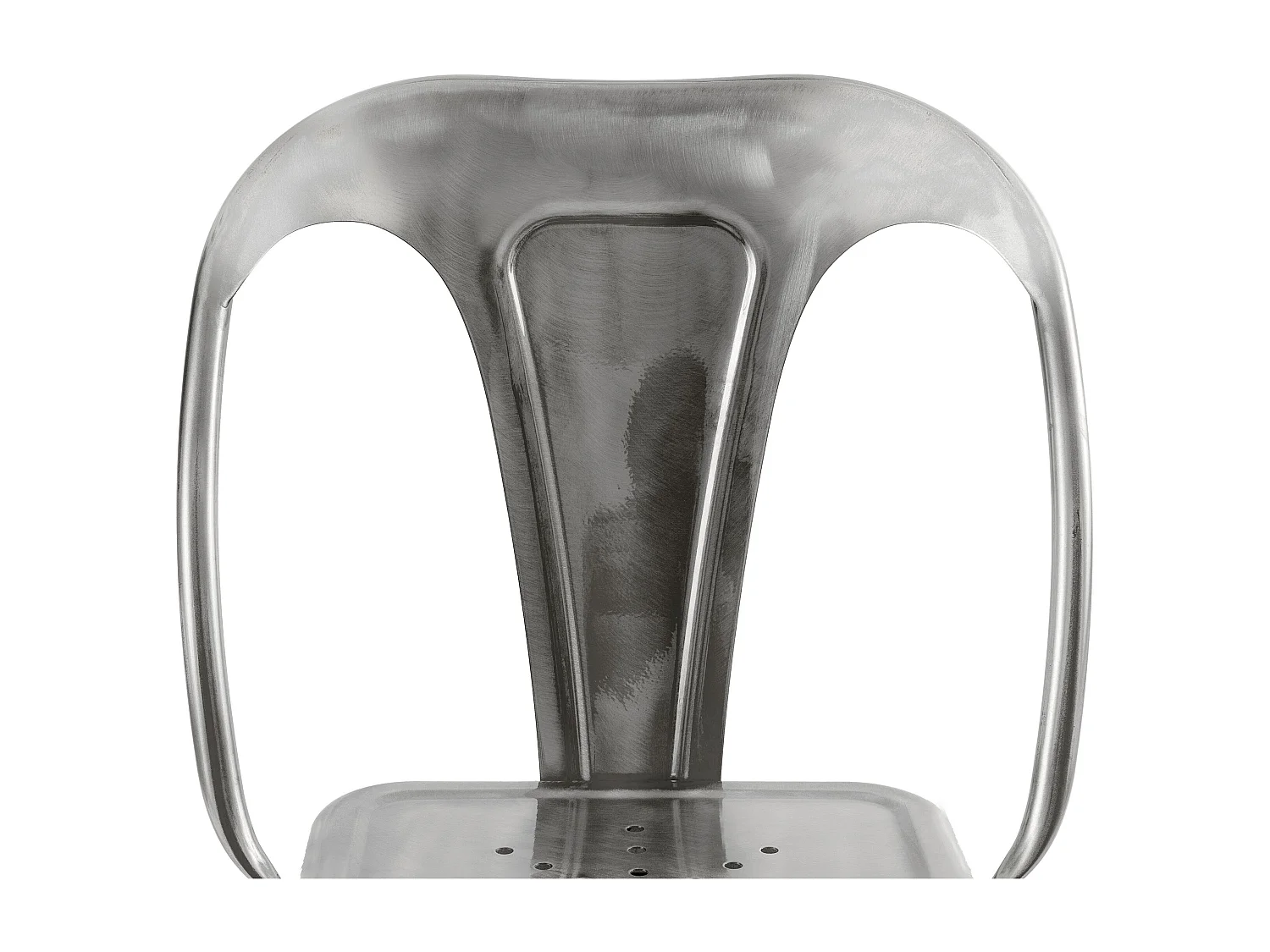 Set de 2 taburetes para isla de cocina en metal cromado 67 cm - Indus