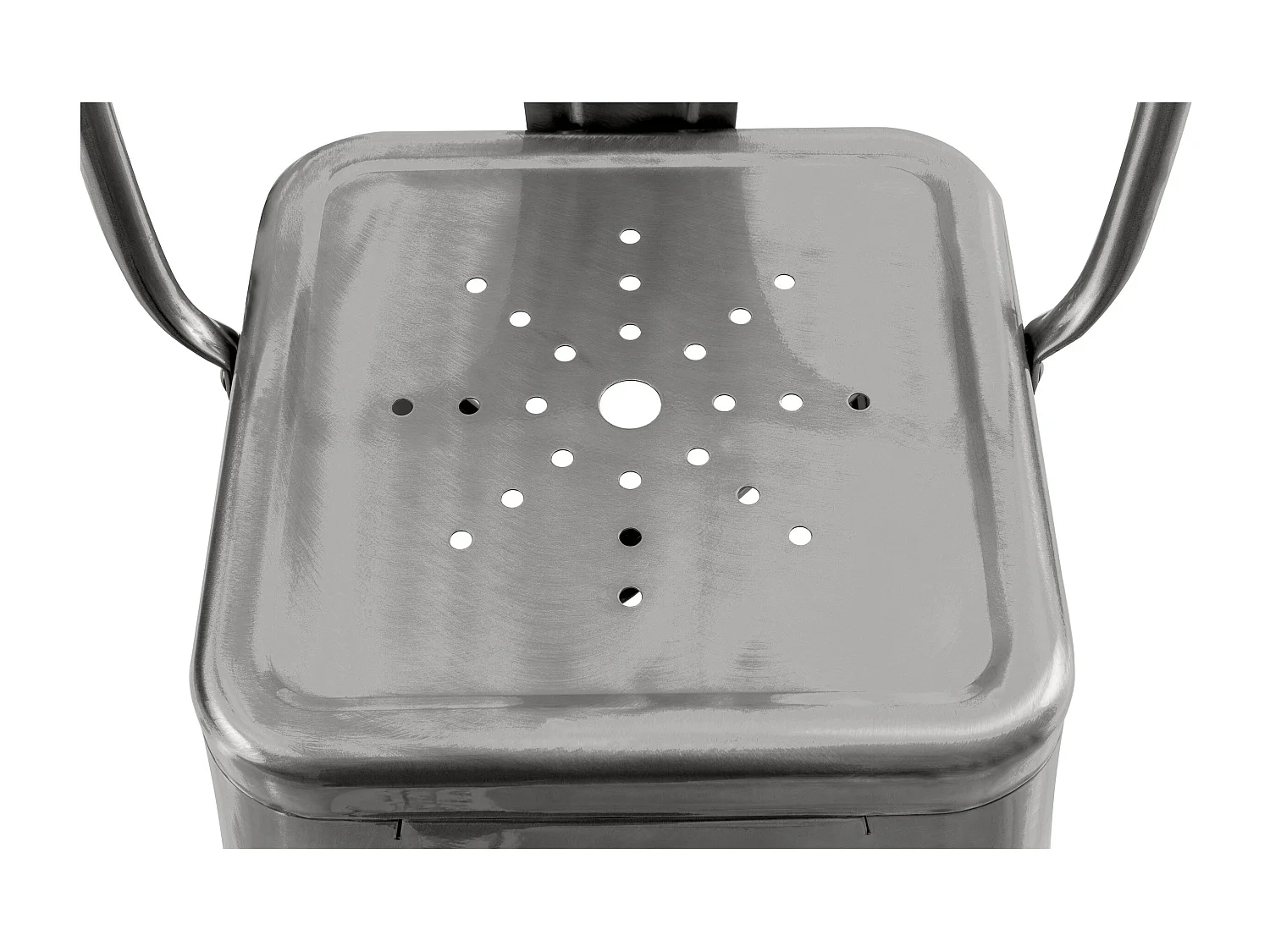 Set de 2 taburetes para isla de cocina en metal cromado 67 cm - Indus