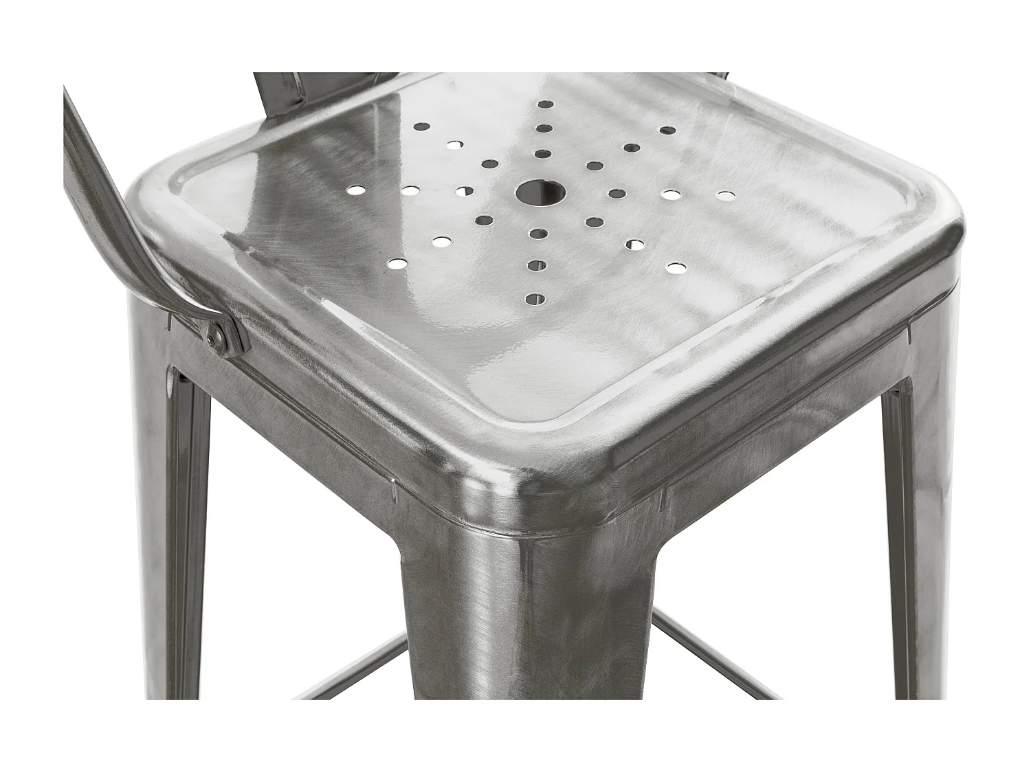 Set di 2 sedie per isola centrale 67 cm in metallo cromato - Indus