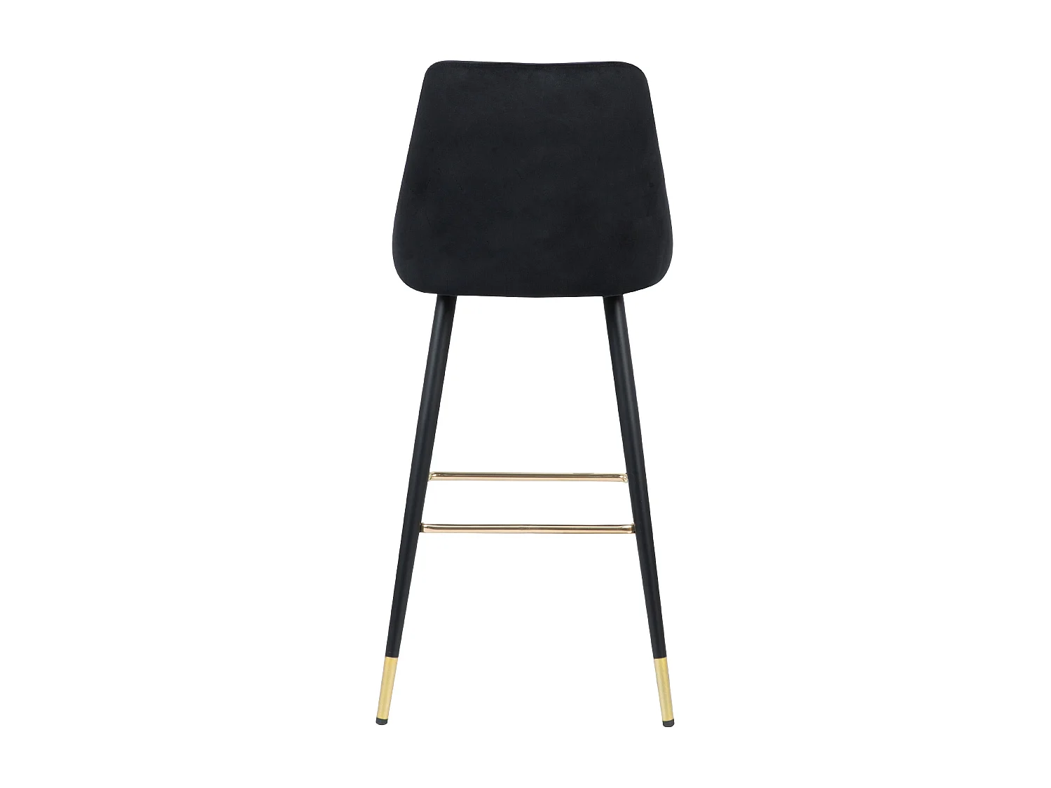 Conjunto de 2 sillas de bar de 78 cm en terciopelo negro - Aristote