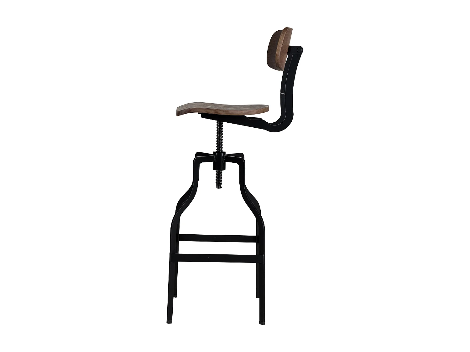 Chaise de bar vintage réglable en hauteur 66/85 cm en bois - Retro