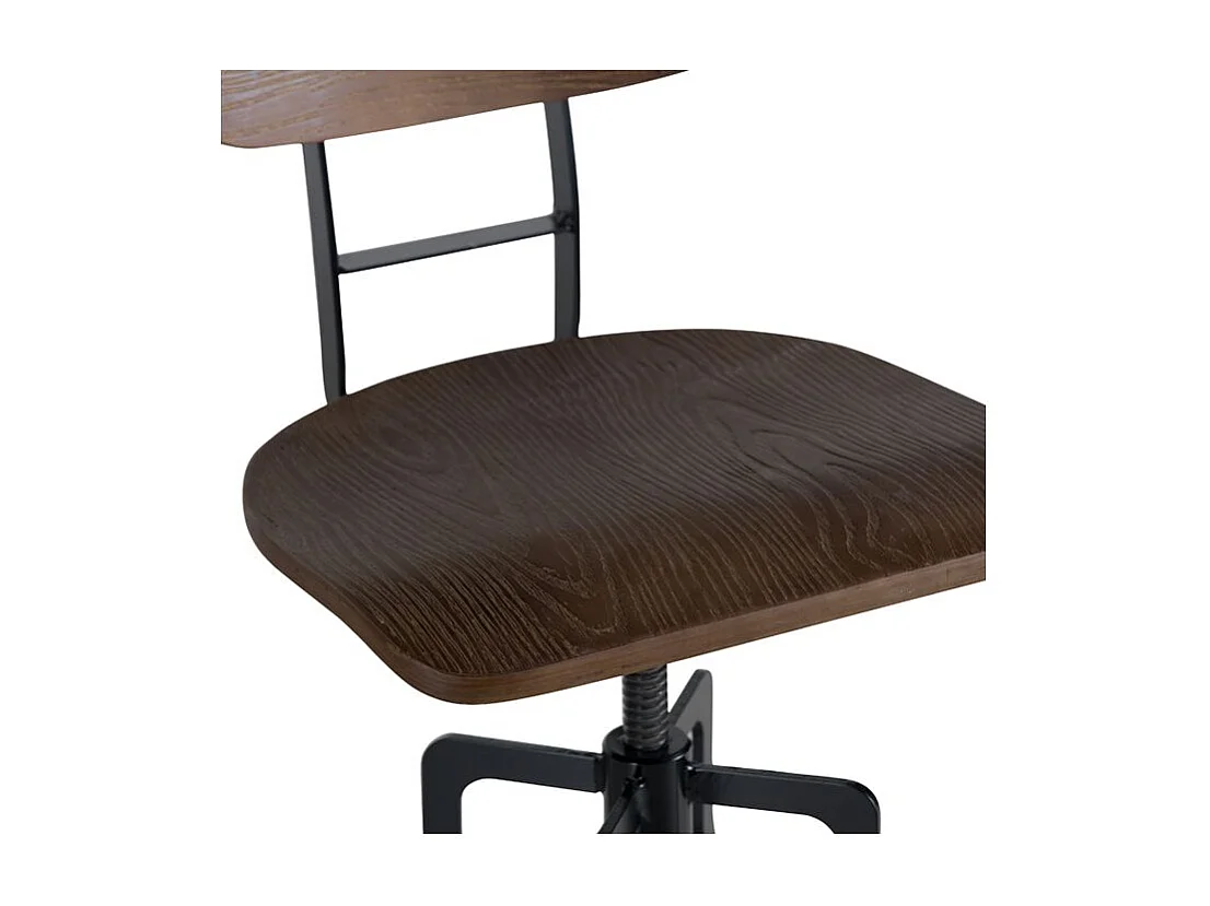 Sedia da bar vintage regolabile in altezza 66/85 cm in legno - Retro