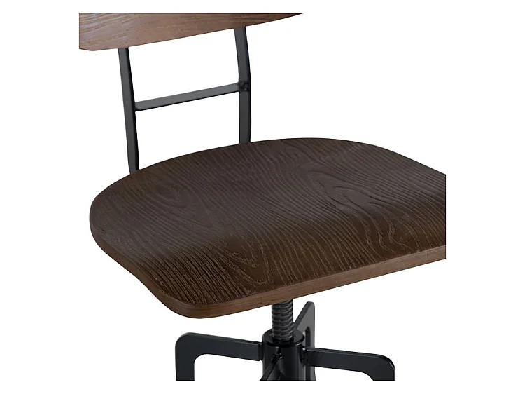Silla de bar vintage ajustable en altura 66/85 cm de madera - Retro