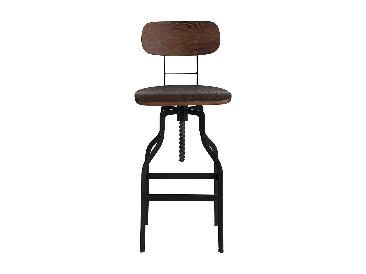 Silla de bar vintage ajustable en altura 66/85 cm de madera - Retro