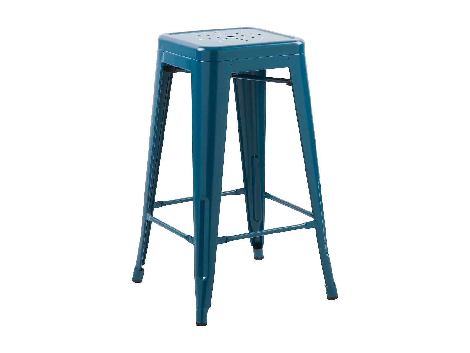 Lot de 2 tabourets pour îlot central 66 cm en métal bleu mat - Indus