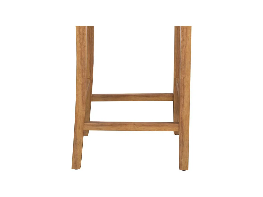 Set de 2 sillas de bar en tela gris oscuro con patas de madera 75 cm - Havane