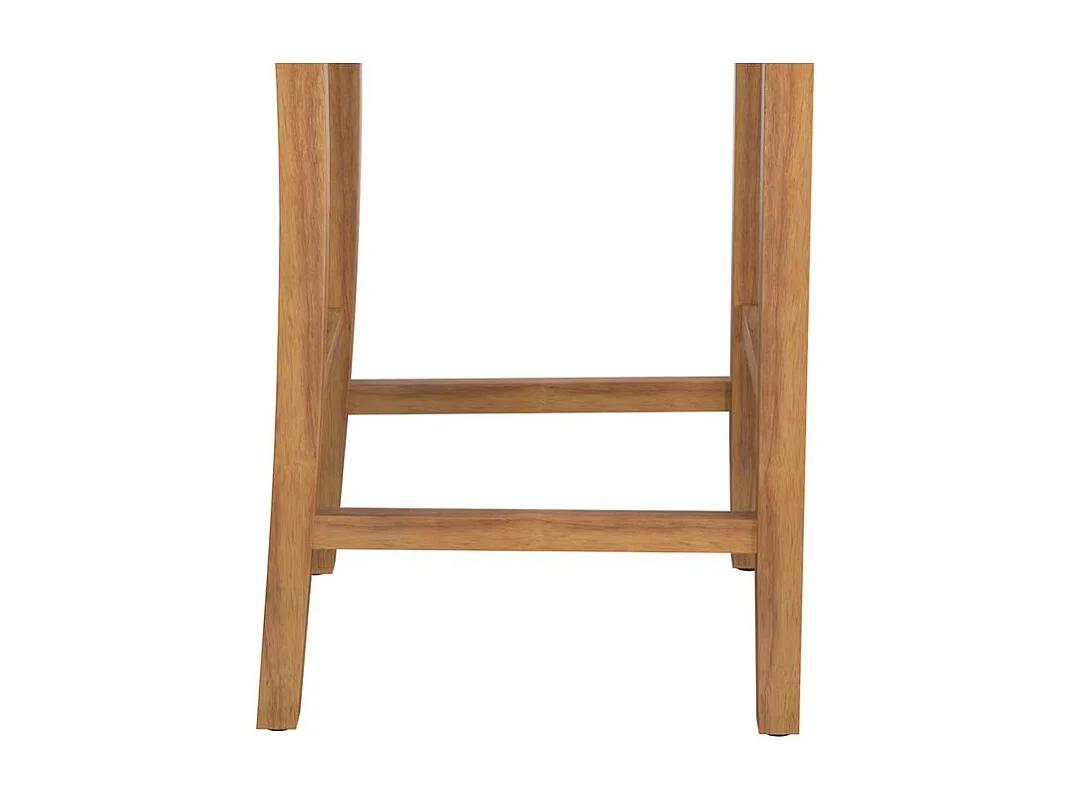 Set de 2 sillas de bar en tela gris oscuro con patas de madera 75 cm - Havane