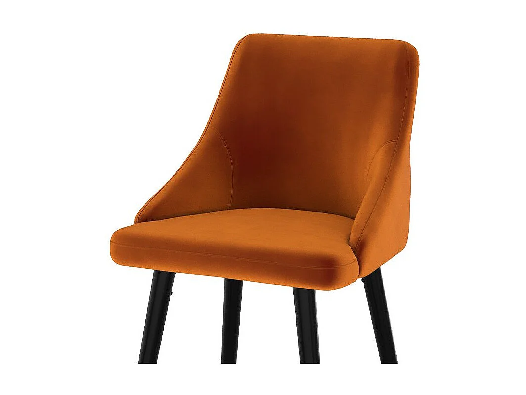 Set di 2 sedie da bar in velluto arancione 78 cm - Aristote