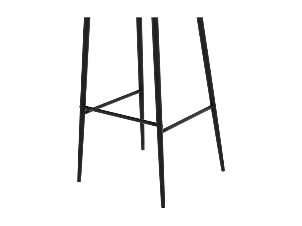 Lot de 2 chaises de bar en velours noir 75 cm - Rosy