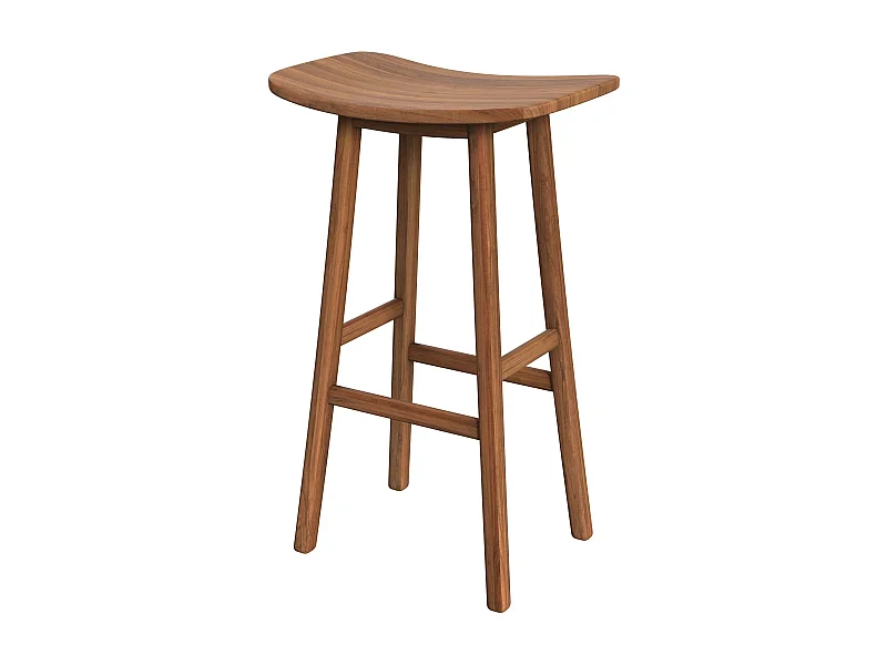 Tabouret de bar en bois de teck 77 cm - Vittoria