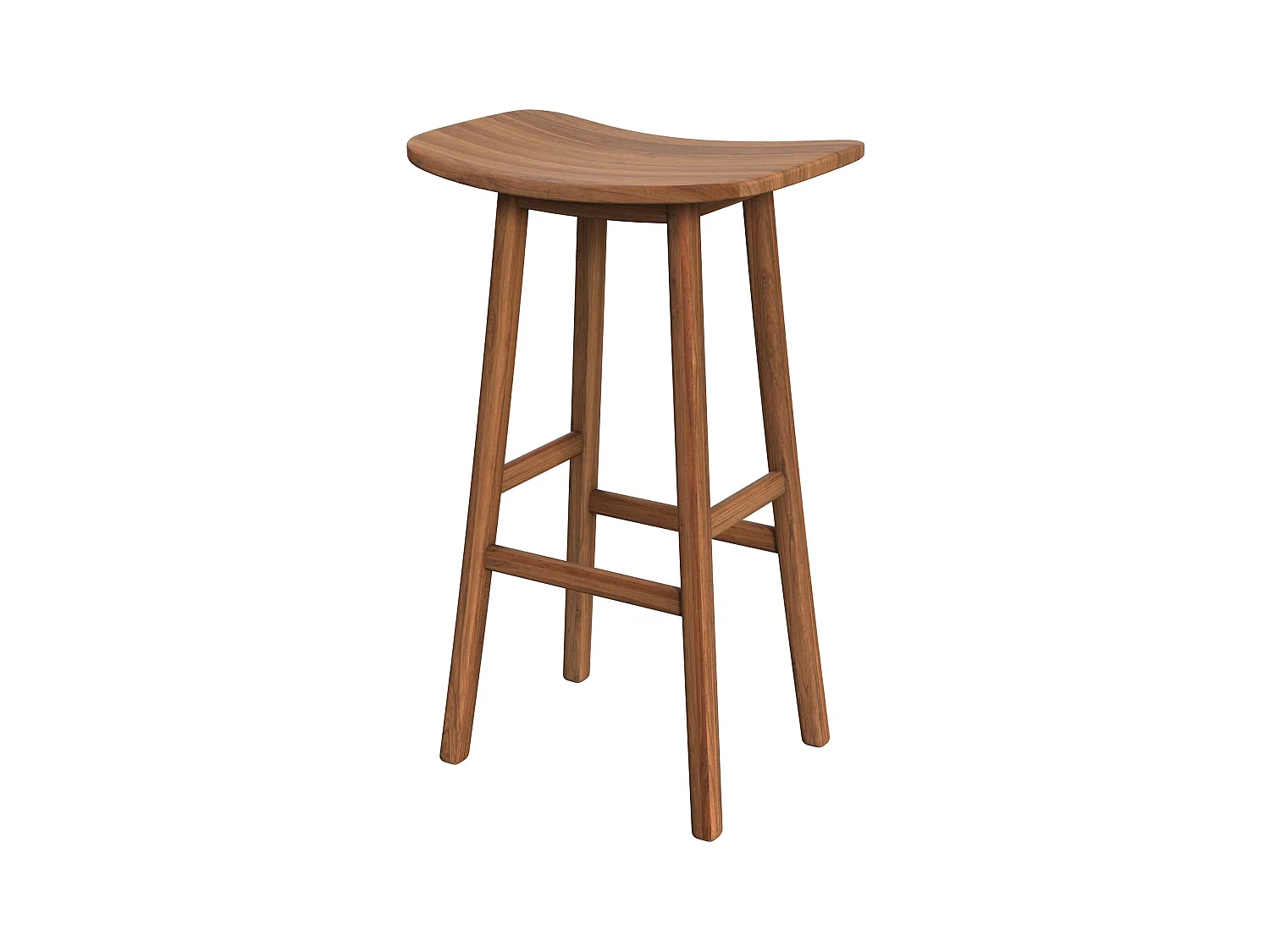Tabouret de bar en bois de teck 77 cm - Vittoria