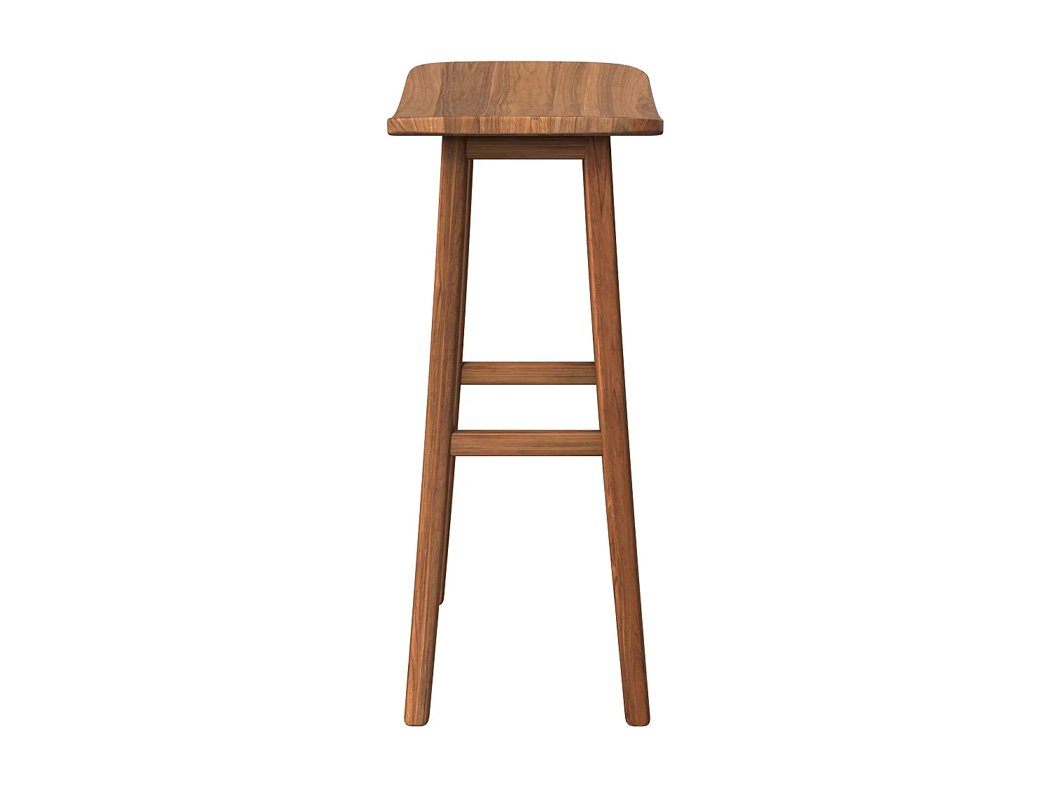 Taburete de bar de madera de teca 77 cm - Vittoria