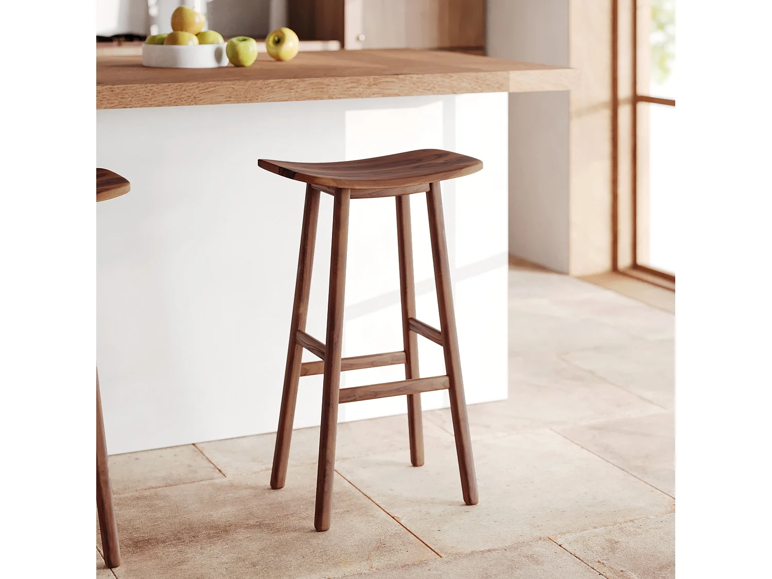 Teak Holz Barstuhl 77 cm - Vittoria
