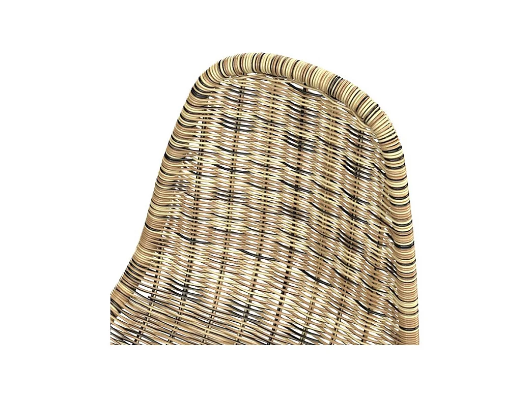 Set de 2 sillas de bar de resina tejida beige 76 cm - Tiptur