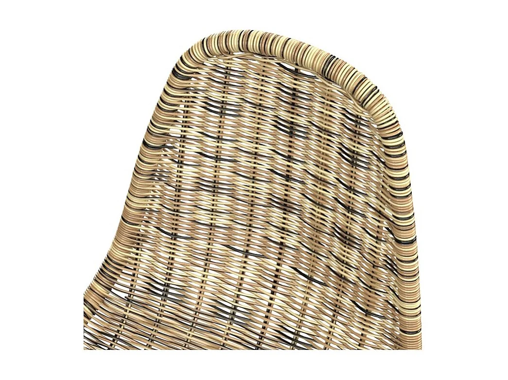 Set di 2 sgabelli da bar da giardino 76 cm in rattan marrone - Tiptur