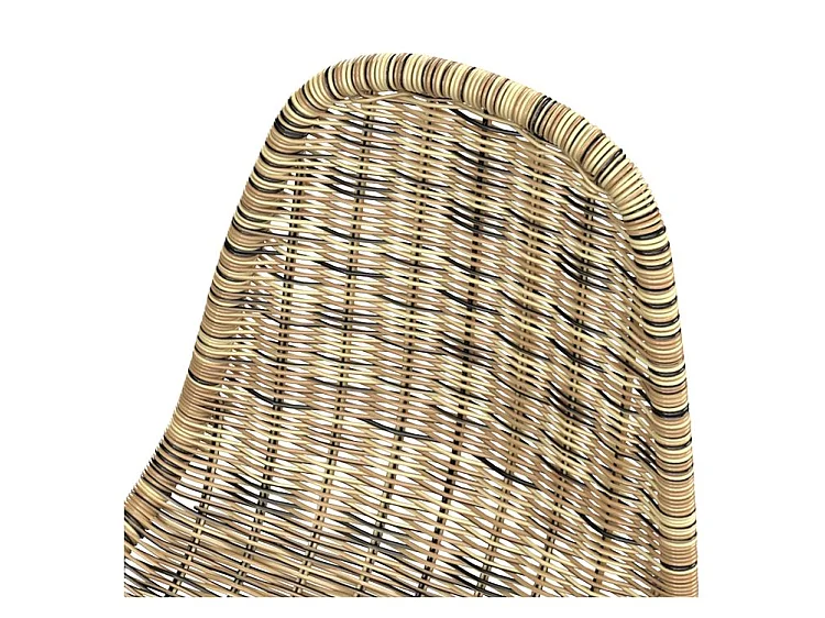 Set di 2 sgabelli da bar da giardino 76 cm in rattan marrone - Tiptur