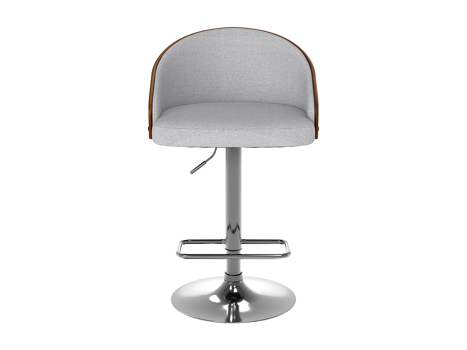 Sedia da bar regolabile 63/84 cm in tessuto grigio chiaro - Carmelo